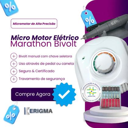 Imagem de Micromotor Marathon Kerigma Bivolt  Alta Performance e Ergonomia 35.000Rpm