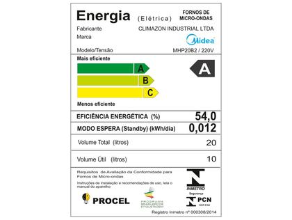 Imagem de Microondas 20 Litros MasterCook c/Display Digital Midea