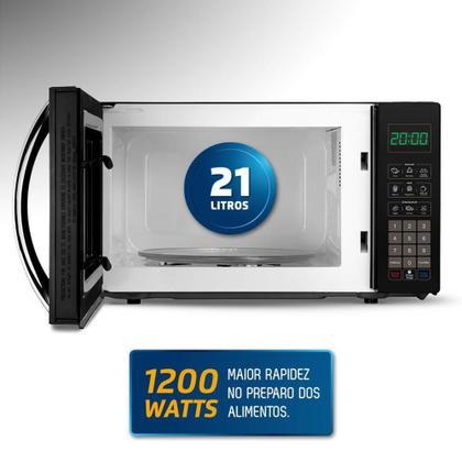 Imagem de Microondas 21 Litros Mondial 1200w Mo0121b Preto 220v