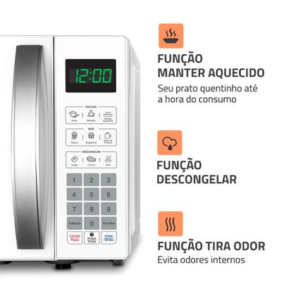 Imagem de Microondas 21L 1200W MO0121W Branco 220V Mondial