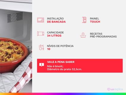Imagem de Microondas 34 Litros MO-02-34-W 1400W Mondial
