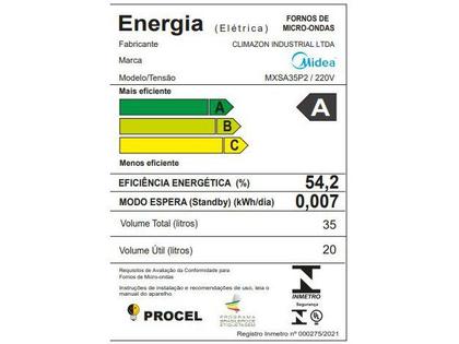 Imagem de Microondas 35 lt mxsa35p2 220v midea