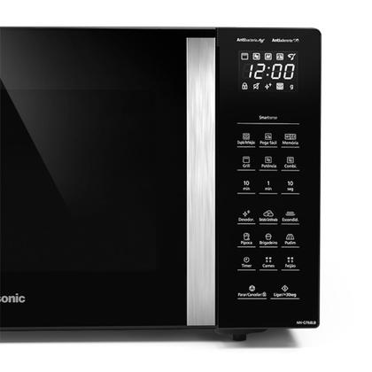 Imagem de Microondas Panasonic Com SmartSense e Dupla Refeição 30L Preto - NN-GT68LBRU