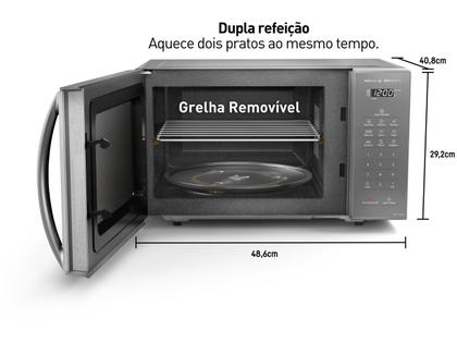 Imagem de Microondas Panasonic Dupla Refeição 27L Prata - NN-ST55LMRU