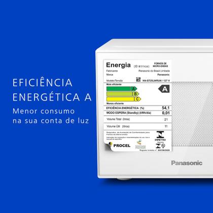 Imagem de Microondas Panasonic Tecnologia Antibactéria AG 21L Branco - NN-ST25LWRU