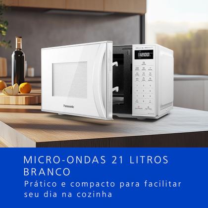 Imagem de Microondas Panasonic Tecnologia Antibactéria AG 21L Branco - NN-ST25LWRU