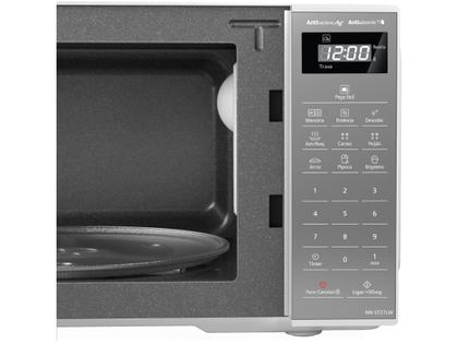 Imagem de Microondas Panasonic Tecnologia Pega Fácil 21L Branco Espelhado - NN-ST27LWRU