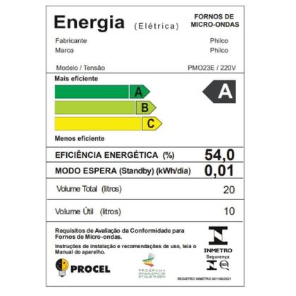 Imagem de Microondas Philco Espelhado 20L 220V PMO23E