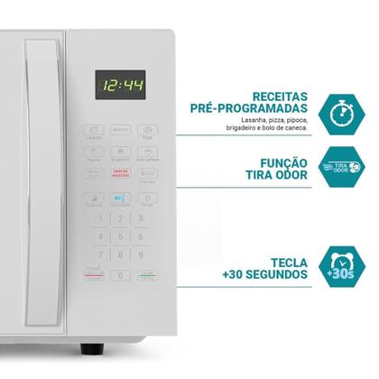 Imagem de Microondas Philco PMO30B 28L 1100W Com Função Descongelar Rápido, Trava de Segurança e Display Digital