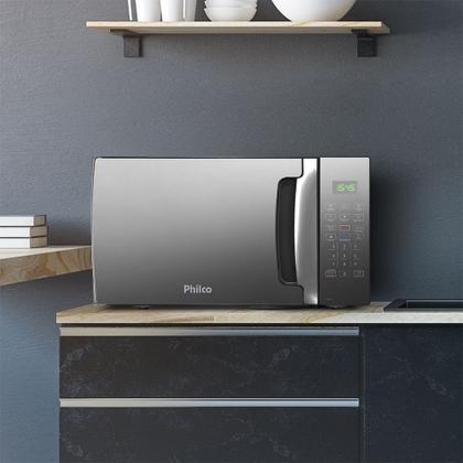 Imagem de Microondas Philco PMO30EP 28 Litros Preto Com Porta Espelhada 1400w