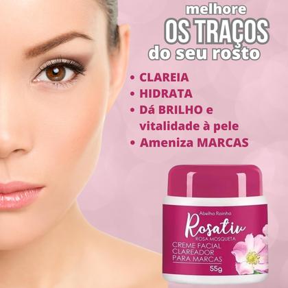 Imagem de Micropeeling Facial Clear Pele + Creme Facial Clareador De Marcas Rosa Mosqueta Rosativ