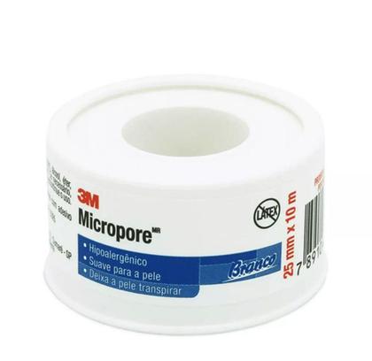Imagem de Micropore 2,5Cm X 10M Branco C/Capa - 3M