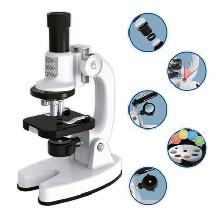 Imagem de Microscópio Científico Led 1200x Ciência Jogo Educativo Infantil