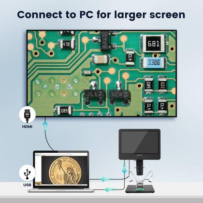 Imagem de Microscópio digital Andonstar AD249SM 2160P UHD HDMI 2000X