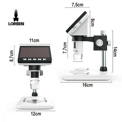 Imagem de Microscópio Digital Eletrônico Display LCD Zoom 1000x GT955