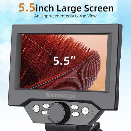 Imagem de Microscópio digital Koolertron LCD de 5,5 polegadas 8MP 1-1000X