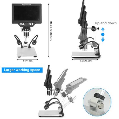 Imagem de Microscópio digital Koolertron LCD de 7 polegadas 12MP 1200X 1080P