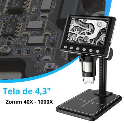 Imagem de Microscópio Eletrônico Digital Display Lcd 4,3 Zoom 1000x