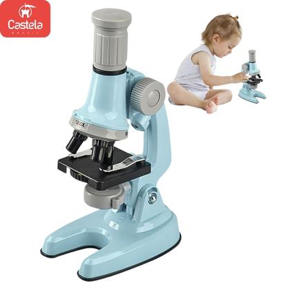 Imagem de Microscópio Infantil Óptico Brinquedo Educativo Azul Castela