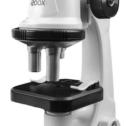 Imagem de Microscópio Portátil Educacional Didático Óptico Zoom 200x 600x 1200x - Polibrinq