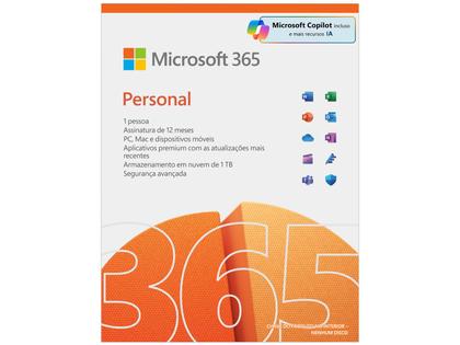 Microsoft 365 Personal Office 365 apps 1TB - 1 Usuário Assinatura Anual Imagem de Microsoft 365 Personal Office 365 apps 1TB