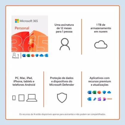 Imagem de Microsoft 365 Personal QQ2-00008 - 1 Licença