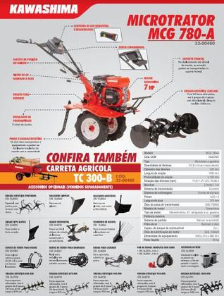 Imagem de Microtrator kawashima MCG780A gasolina / 7hp