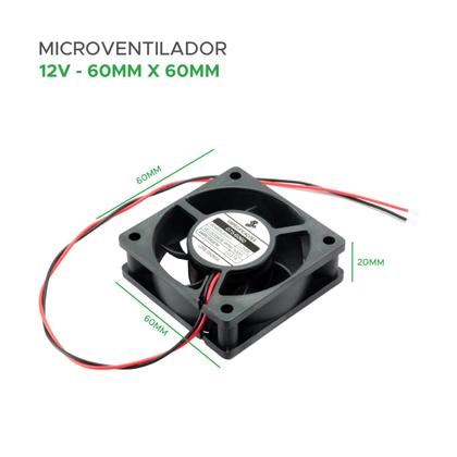 Imagem de Microventilador Cooler Ventoinha 60x60x20 12 Volts Original