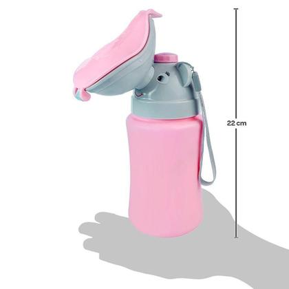 Imagem de Mictório Infantil Portátil Com Tampa Rosa +18 Meses Buba