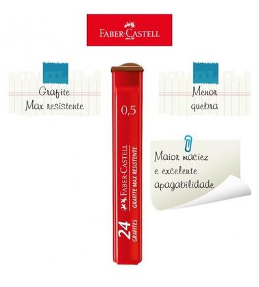 Imagem de Mina Grafite P/ Lapiseira 0.5mm FABER CASTELL Hb Tubo 24und