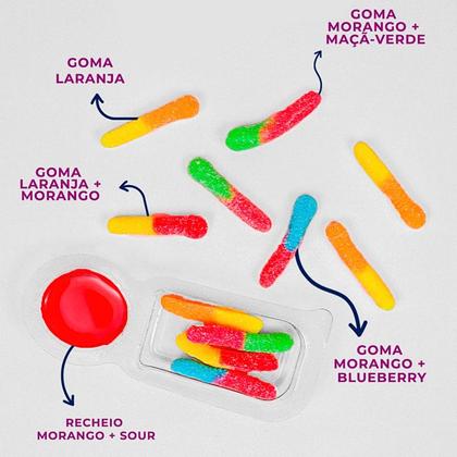 Imagem de Minhoquinha Bala Divertida Vem com Recheio Sour Frutas