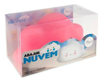 Imagem de Mini Abajur Nuvem Led Luminaria Mesa Baby Bebe Menina Rosa