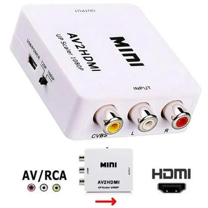 Imagem de Mini Adaptador Av Rca Para Hdmi Conversor Av2Hdmi