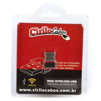 Imagem de Mini Adaptador Wireless USB - 150Mbps 802.11