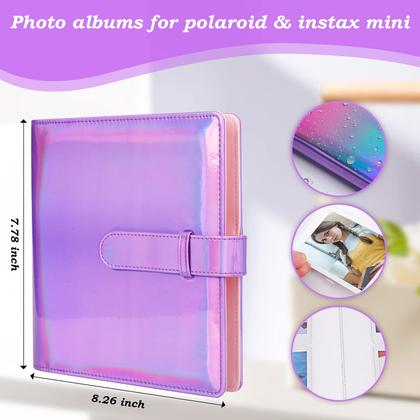 Imagem de Mini álbum de fotos Ruibytree com 256 bolsos para Fujifilm Instax