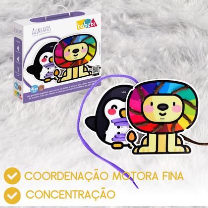 Imagem de Mini Alinhavo Joguinho de Bolsa Infantil Montessori Madeira