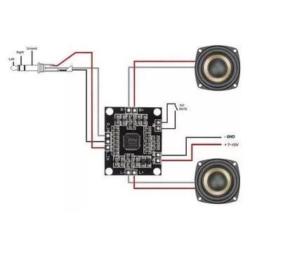 Imagem de Mini Amplificador De Audio Stereo Digital Pam8610 2 X 15w
