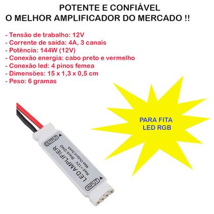 Imagem de Mini Amplificador  Fita LED RGB 4A - 1 unidade