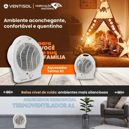 Imagem de Mini Aquecedor Ar Elétrico Portátil Mesa Ventilação Quente