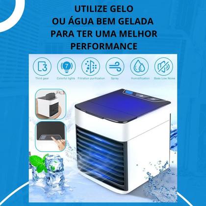Mini Ar Condicionado 3X Mais Potente Ventilador Ultra Cooler - Black ...