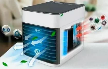 Imagem de Mini Ar Condicionado Portátil Arctic Air Cooler Umidificador Climatizador Luz Led USB Ar puro