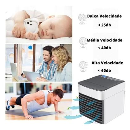 Imagem de Mini Ar Condicionado Portátil Arctic Air Cooler Umidificador Com Luz Led e USB