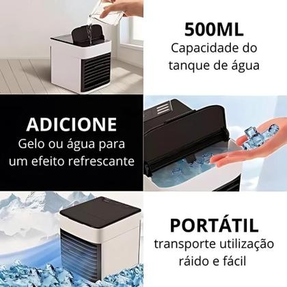 Mini Ar Condicionado Portátil para Carro e Caminhão: Branco e Prático ...