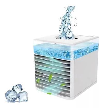 Imagem de Mini Ar Condicionado Portátil Usb Branco Refrigerador Mesa