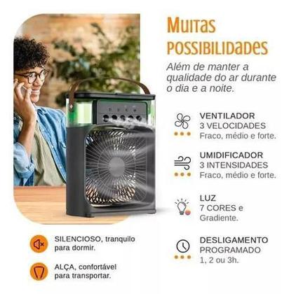 Mini Ar Condicionado Ventilador Umidificador: Conforto Sob - Dk Imagem de Mini Ar Condicionado Ventilador Umidificador: Conforto Sob