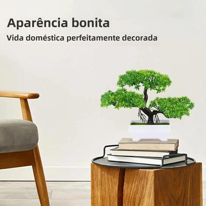 Imagem de Mini Árvore de Bonsai Artificial de Plástico - Decoração para Sala, Mesa, Casa e Jardim