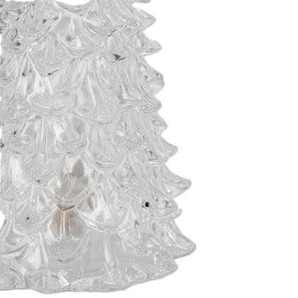 Imagem de Mini Arvore De Natal Cristal Com Luz Led Decoração De Mesa Acrílico Enfeite 16 cm