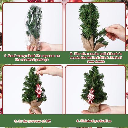 Imagem de Mini árvore de Natal de mesa Yinder Artificial Xmas Pine 20cm
