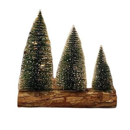 Imagem de Mini Árvore De Natal Modelo Ornamentos De Madeira Decoração Festiva De Mesa Centro De Mesa