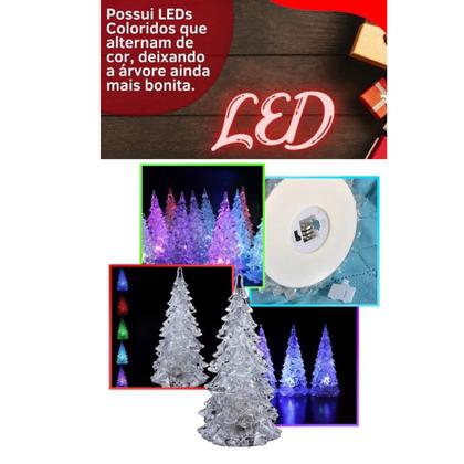 Imagem de Mini Arvore de Natal Pinheiro de Mesa Acrilico 17cm